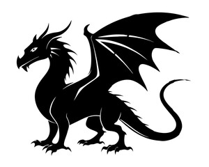 Fototapeta premium Dragon Vector Silhouettes & SVG Icons | Mythical Beast Designs for Print & Digital