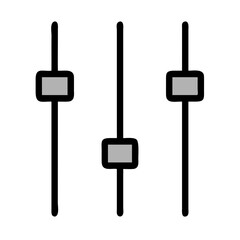 Audio Equalizer with Vertical Sliders Icon Design