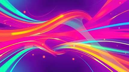 Vibrant abstract background with flowing, colorful lines and dots.  Dynamic energy, color explosion, and movement are key visual elements