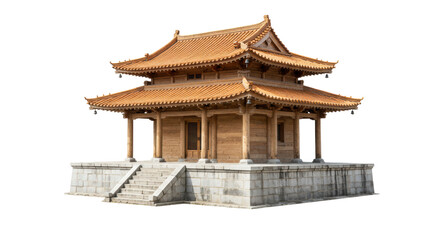 Isolated Asian Temple
