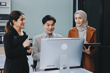 business meeting businesswoman woman office entrepreneur presentation success applause applauding...