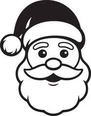 Fototapeta premium Santa Claus Face Cartoon Drawing
