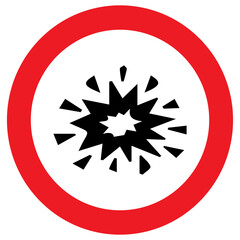 explosion risk symbol vector illustration circle