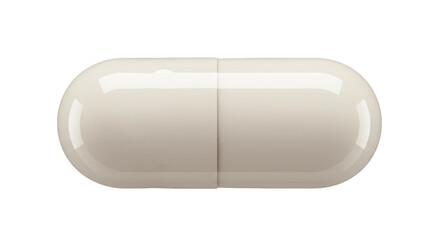 Isolated White Pill Capsule