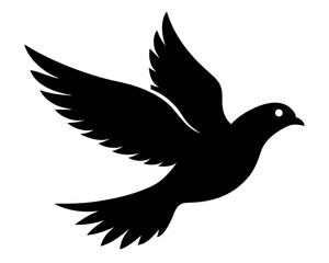 Fototapeta premium Dove Vector Silhouettes & SVG Icons | Peace, Love & Spiritual Bird Design