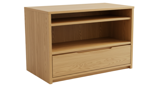 Isolated Wooden Cabinet
