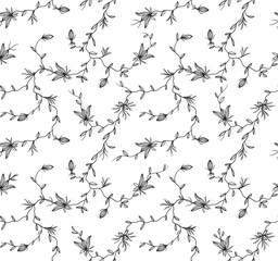 seamless floral ornament, vector illustration	