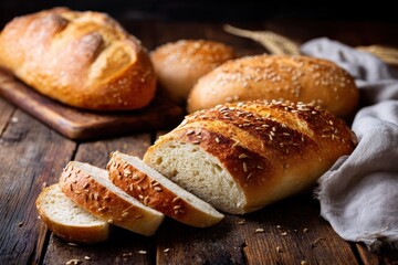 Baking fresh artisan bread cozy kitchen food photography rustic atmosphere close-up view culinary delight