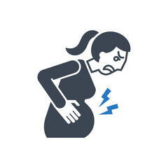 Pregnant Woman Pain Icon