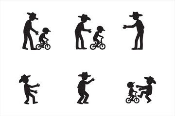 Father Teaching Baby to Ride Bicycle – Cute Family Vector Illustration

Dad and Baby Learning to Ride Bike – Parenting Moment Clipart

Father and Child Bicycle Ride – Wholesome Flat Vector Art

Baby’s