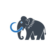 Mammoth with trunk icon