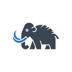 Mammoth walking icon