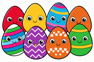 easter eggs vector