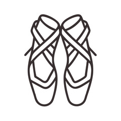 Ballet Shoes with Crossed Ribbons Icon Design © MdDelowar