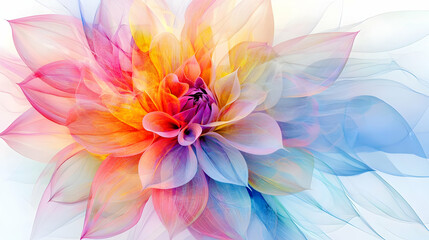 Fototapeta premium Colorful Dahlia Flower Design