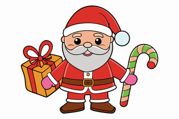 Santa Claus with a bag