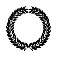 Black Laurel Wreath Vector Design Element For Award Ceremony And Victory Symbol