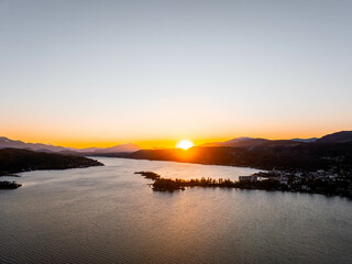 Fototapeta premium Wörthersee Landscape during Sunset, Wörthersee Austria