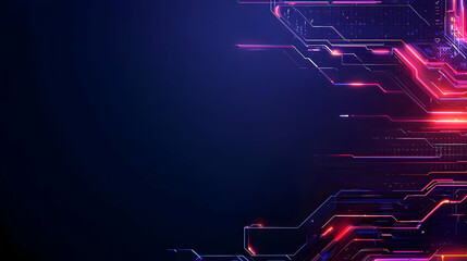 Obraz premium Abstract Futuristic Design Background With Neon Lights And Lines