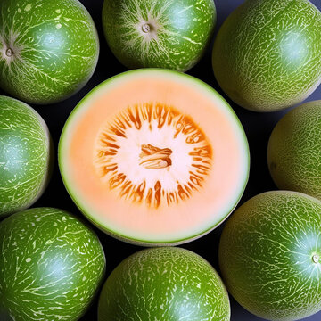 looking gorgious Cantaloupi fruits