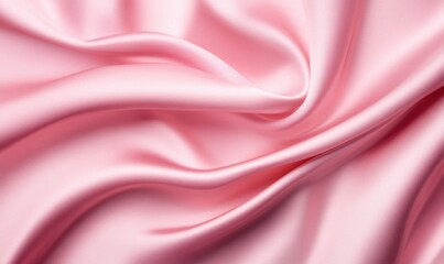 Obraz premium Gentle folds of a light rose silk fabric create an elegant and luxurious background.