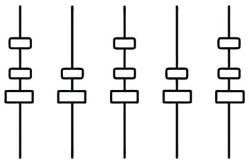 Equalizer Pulse and Rhythm in Creative Line Art