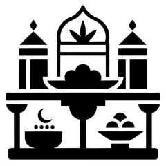 Islamic Feast Night Scene - Ramadan or Eid Celebration