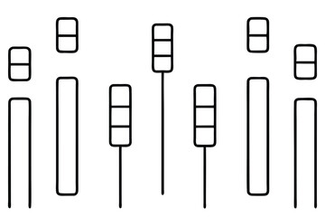 Equalizer Sound Waves in Dynamic Line Art