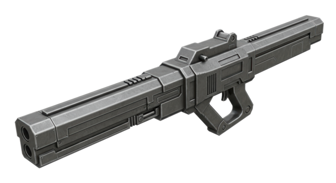 Isolated Futuristic Weapon