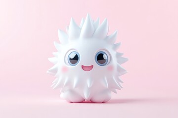 Obraz premium Cute, fluffy, spiky creature