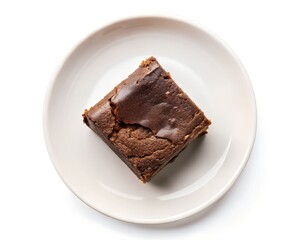 chocolate cake isolated on white