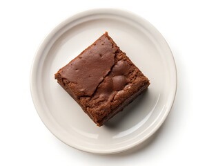 chocolate cake isolated on white