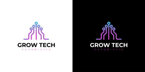 Grow Tech Logo design