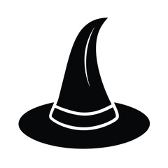 Halloween Witch Hat  silhouette vector illustration