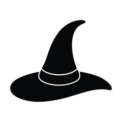 Halloween Witch Hat  silhouette vector illustration