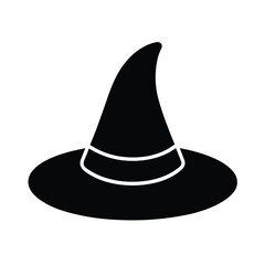 Halloween Witch Hat  silhouette vector illustration