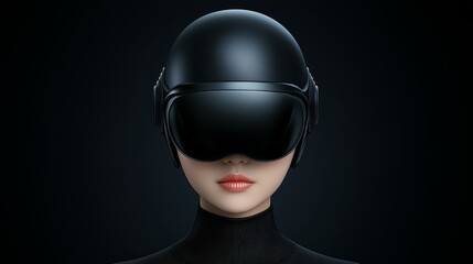 Woman explores immersive worlds in virtual reality headset