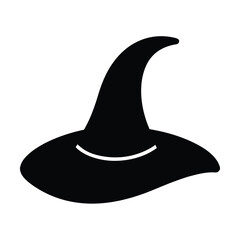 Halloween Witch Hat  silhouette vector illustration