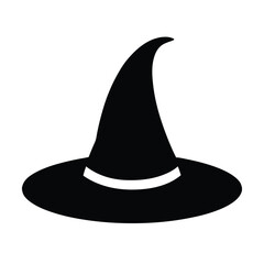 Halloween Witch Hat  silhouette vector illustration
