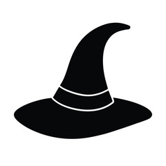 Halloween Witch Hat  silhouette vector illustration