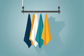 microfiber cloths hanging,