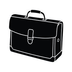 Black Briefcase Vector Icon Symbol Of Business And Professionalism Minimal Design