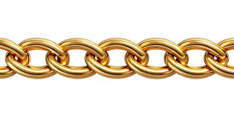 golden chain isolated on white background