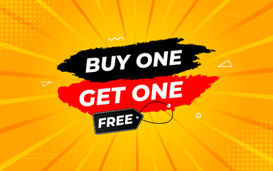 buy one get one free. Online shop discount sale background for buy 1 get 1, Special Discount marketing poster design for web and Social. sale banner vector template Design.