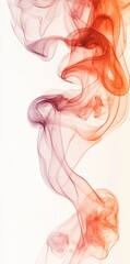 Naklejka premium An abstract composition featuring flowing, translucent smoke-like curves in warm amber tones creates a sense of movement and elegance against a soft background
