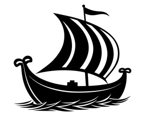 Viking Ship Vector Silhouettes & SVG Icons | Norse Mythology & Historical Designs for Crafts & Digital Art