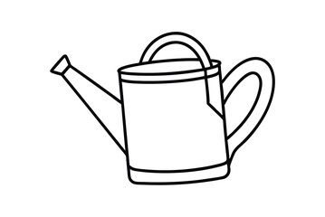 Simple Watering Can Line Art Illustration For Gardening And Horticulture Projects