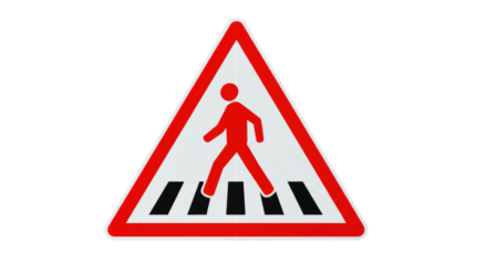 Isolated Pedestrian Crossing Sign