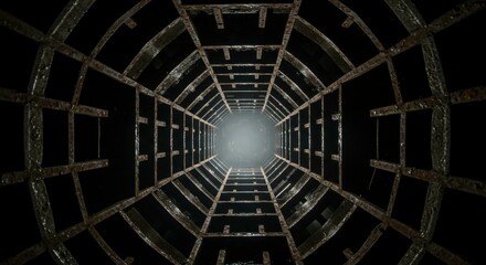 Fototapeta premium Rusty metal tunnel