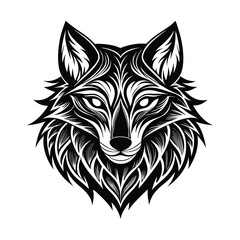 Tribal wolf design silhouette.